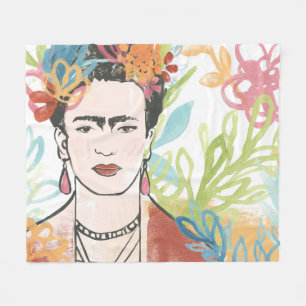 Porträt von Frida Kahlo Fleecedecke