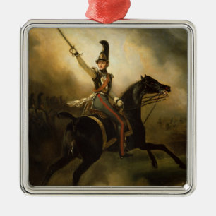 Porträt von Friedrich Heinrich 1830 Silbernes Ornament