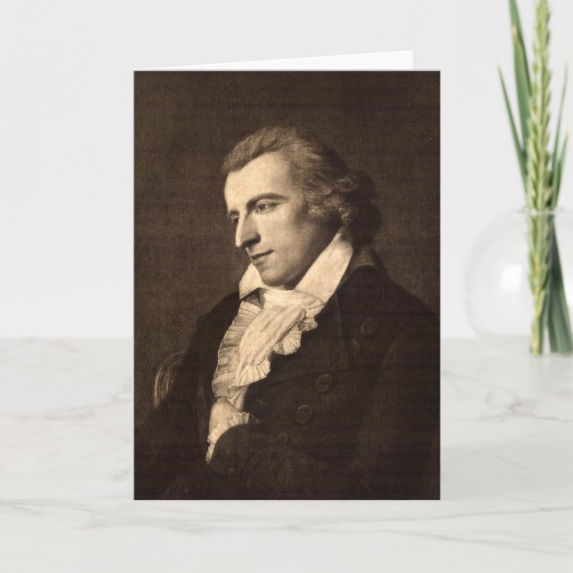 Porträt von Friedrich Schiller - Gruß-Karte Karte (Vorderseite)