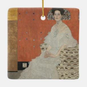 Porträt von Fritza Riedler von Gustav Klimt Keramikornament