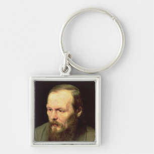 Porträt von Fyodor Dostoyevsky 1872 Schlüsselanhänger