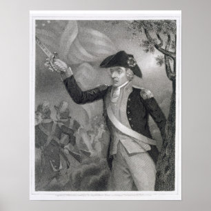 Porträt von General Francis Marion am Kampf O Poster