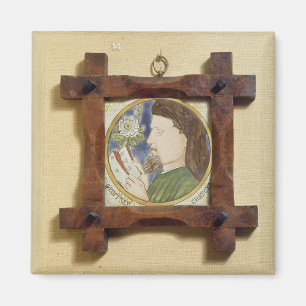 Porträt von Geoffrey Chaucer (c.1340-1400) (ceram Magnet