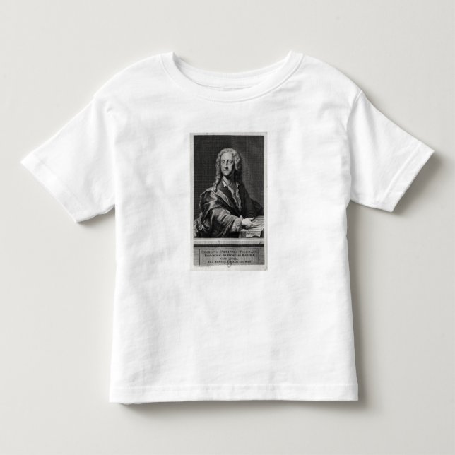 Porträt von Georg Philipp Telemann Kleinkind T-shirt (Vorderseite)
