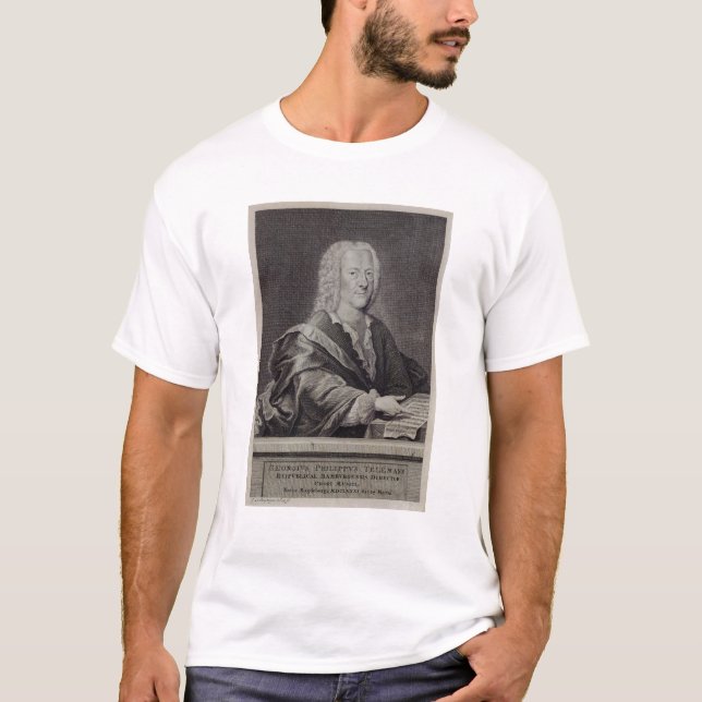 Porträt von Georg Philipp Telemann T-Shirt (Vorderseite)