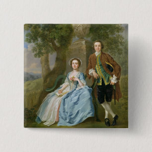 Porträt von George und von Margaret Rogers, Button