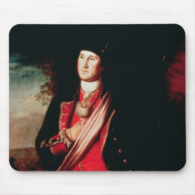 Porträt von George Washington 1772 Mousepad (Vorne)