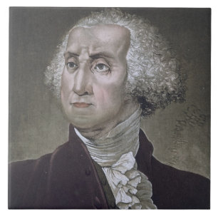 Porträt von George Washington, von 'Le Costume An Fliese