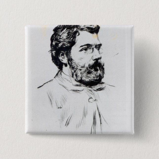 Porträt von Georges Bizet Button (Vorderseite)