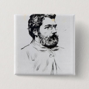 Porträt von Georges Bizet Button