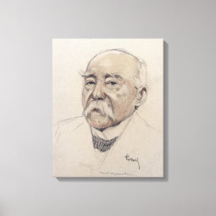 Porträt von Georges Clemenceau Leinwanddruck