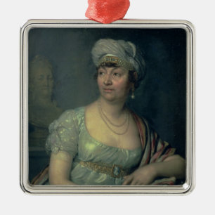 Porträt von Germaine de Stael, 1812 Ornament Aus Metall