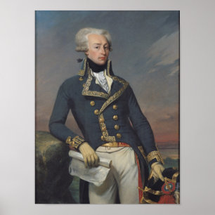 Porträt von Gilbert Motier als Leutnant Poster
