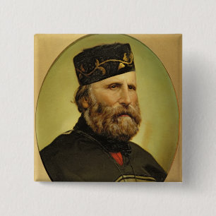 Porträt von Giuseppe Garibaldi Button
