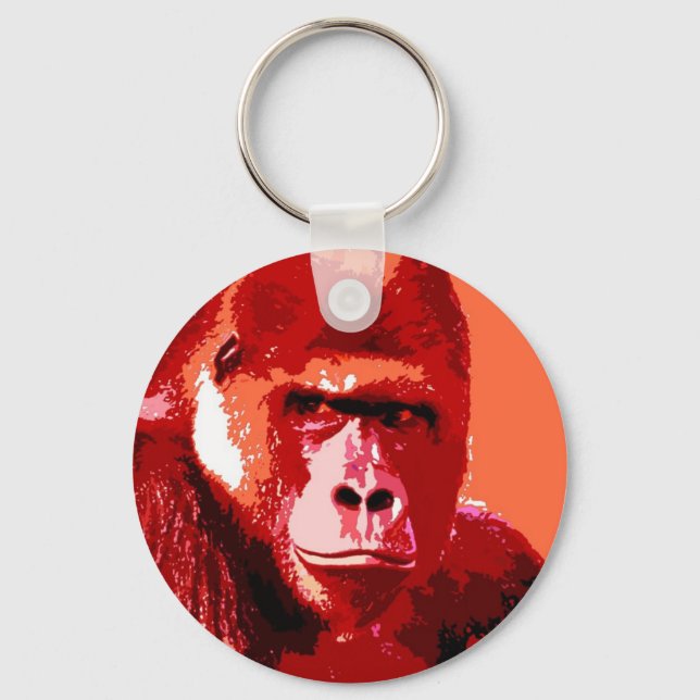 Porträt von Gorilla Schlüsselanhänger (Vorderseite)