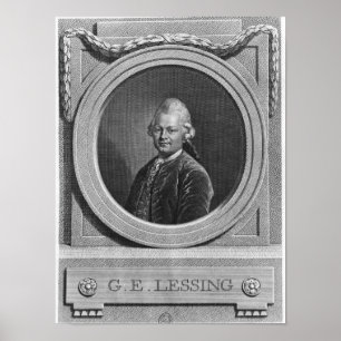 Porträt von Gotthold Ephraim Lessing Poster