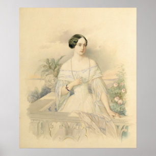Porträt von Großherzogin Olga Nikolaevna, 1846 Poster