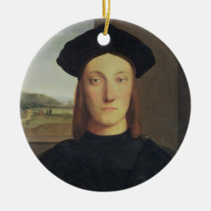 Porträt von Guidobaldo da Montefeltro, Herzog von Keramik Ornament