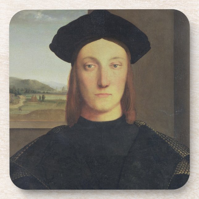 Porträt von Guidobaldo da Montefeltro, Herzog von Untersetzer (Vorderseite)