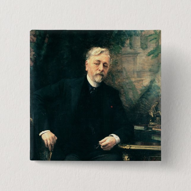 Porträt von Gustave Eiffel 1905 Button (Vorderseite)