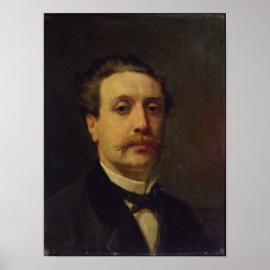 Porträt von Guy de Maupassant 1876 Poster