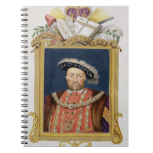 Porträt von Henry VIII (1491-1547) als Verteidiger Notizblock