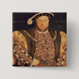 Porträt von Henry VIII alterte 49, 1540 Button