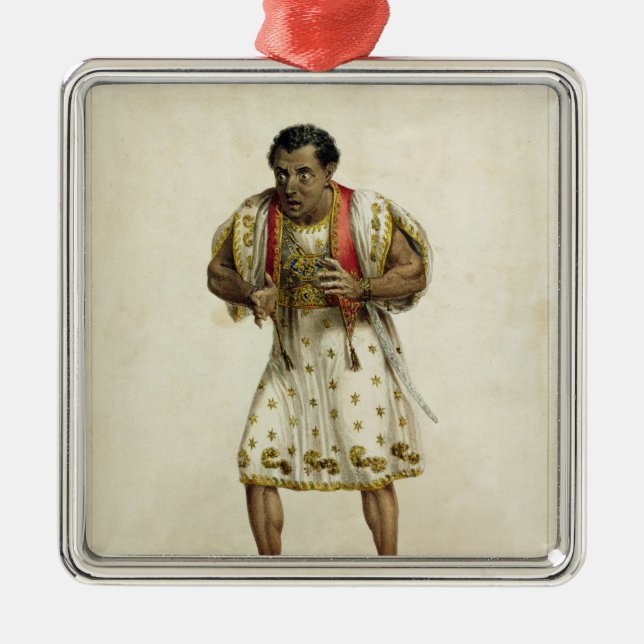 Porträt von Herrn Edmund Kean als Othello Ornament Aus Metall (Vorne)