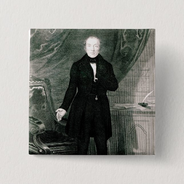 Porträt von Herrn Feargus O'Conner Button (Vorderseite)