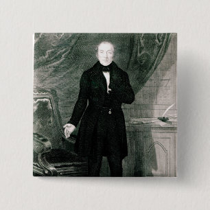 Porträt von Herrn Feargus O'Conner Button
