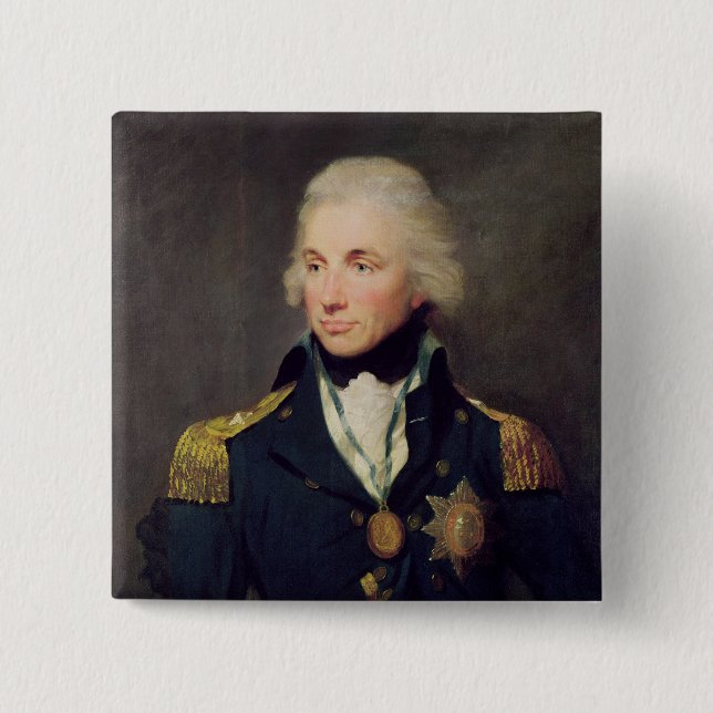 Porträt von Horatio Nelson, Vicomte Nelson Button (Vorderseite)