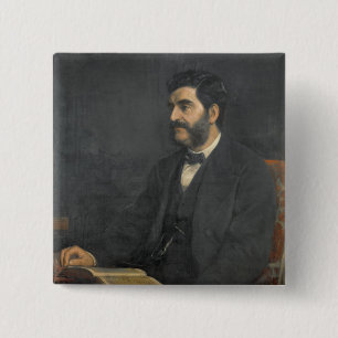 Porträt von Hormuzd Rassam, 1869 Button