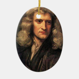 Porträt von Isaac Newton (1642-1727) Keramikornament