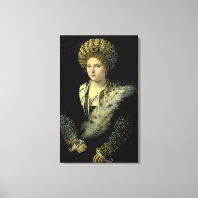 Porträt von Isabella d'Este Leinwanddruck (Vorderseite)
