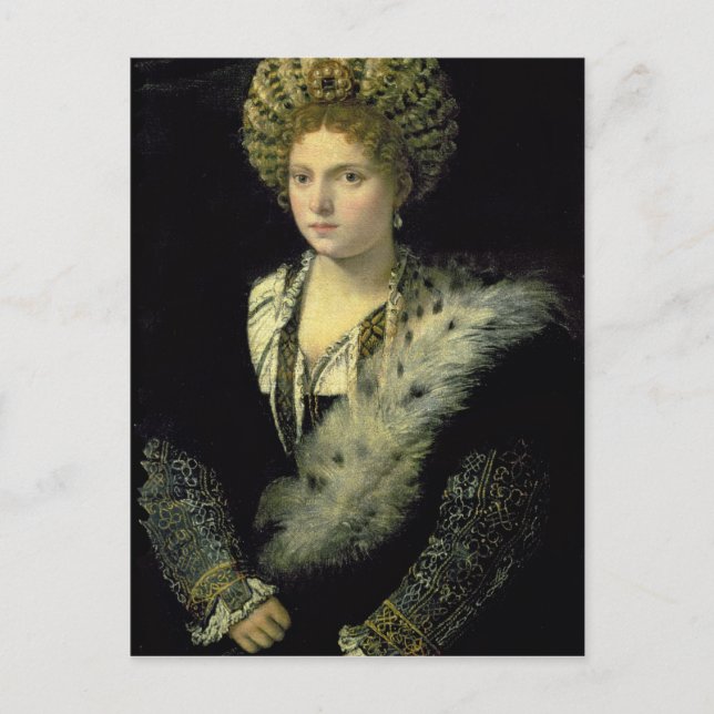 Porträt von Isabella d'Este Postkarte (Vorderseite)