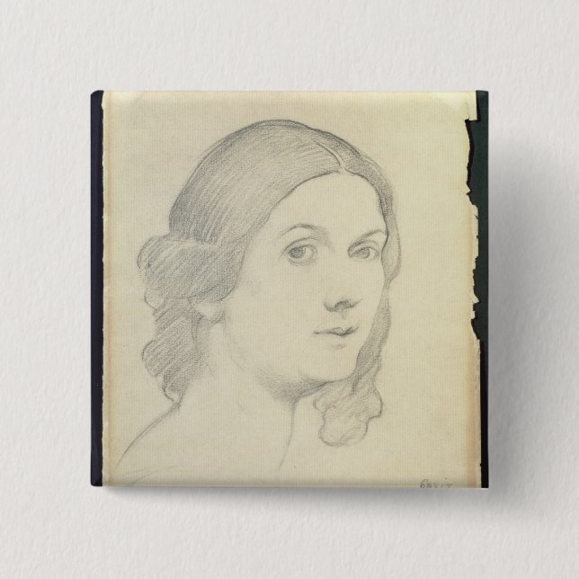 Porträt von Isadora Duncan, 1908 Button (Vorderseite)