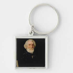 Porträt von Iwan S. Turgenev, 1879 Schlüsselanhänger
