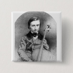Porträt von Jacques Offenbach 1850 Button