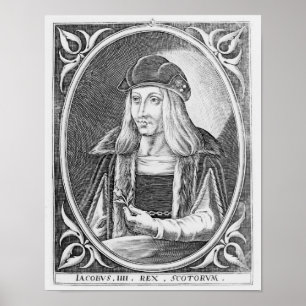 Porträt von James IV von Schottland Poster