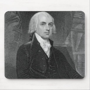 Porträt von James Madison, graviert von William A Mousepad