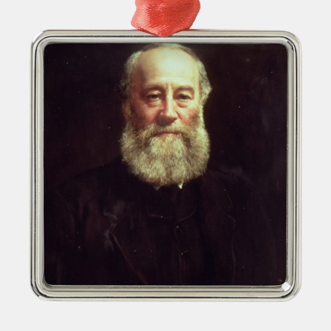 Porträt von Jamesprescott-Joule Silbernes Ornament (Vorne)