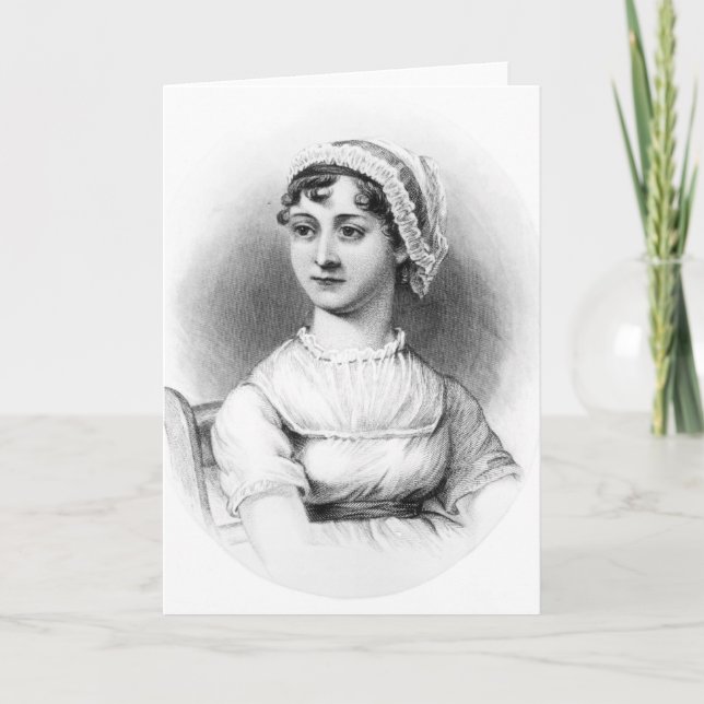 Porträt von Jane Austen Karte (Vorderseite)