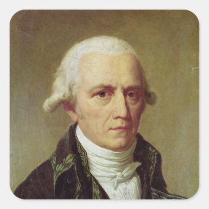 Porträt von Jean-Baptiste de Monet Quadratischer Aufkleber