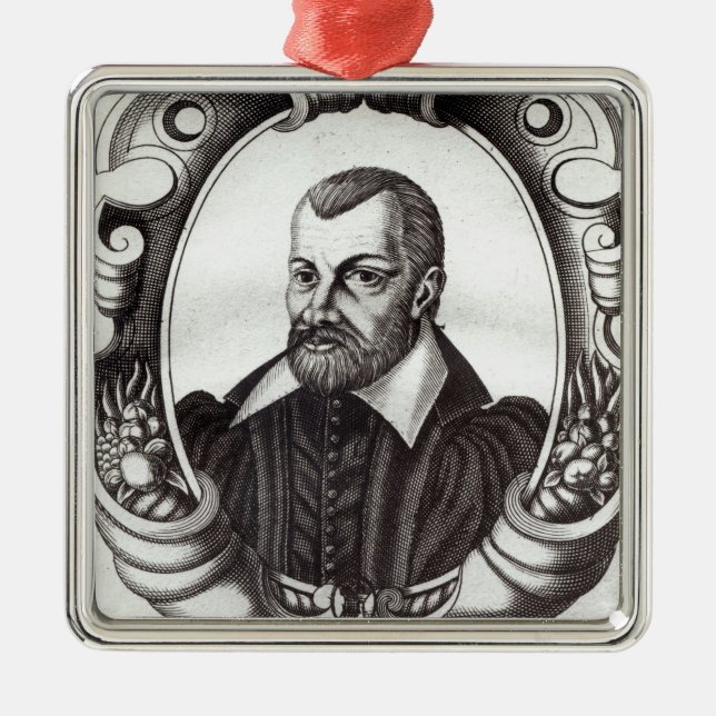 Porträt von Jean Bodin Silbernes Ornament (Vorne)