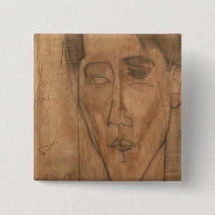Porträt von Jean Cocteau (1889-1963) 1917 Button