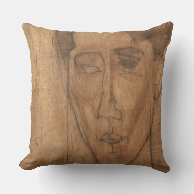 Porträt von Jean Cocteau (1889-1963) 1917 Kissen (Vorderseite)
