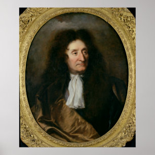 Porträt von Jean de La Fontaine Poster