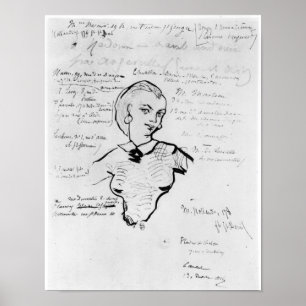 Porträt von Jeanne Duval Poster