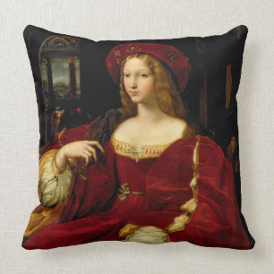 Porträt von Jeanne von Ehefrau Aragoniens Kissen