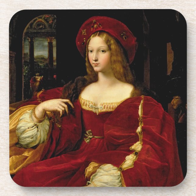 Porträt von Jeanne von Ehefrau Aragoniens Untersetzer (Vorderseite)
